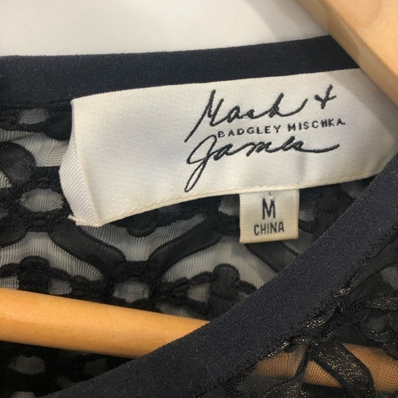 MARK + james by badgley mischka metallic sheer top - Picture 5 of 6